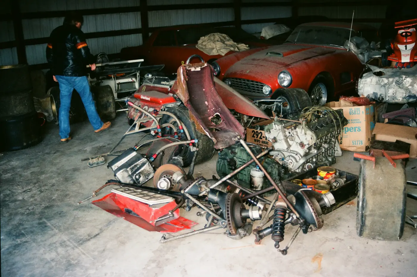 Ferrari 512M desarmado, foto de archivo de la historia del vehículo